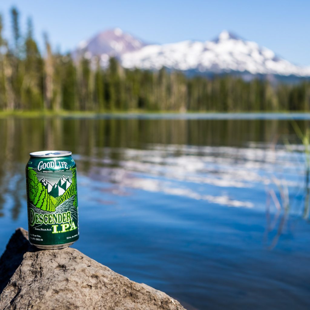 Oregon beer at the lake in Bend.