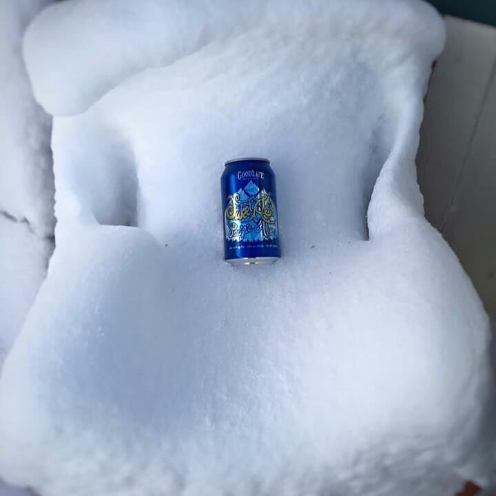 Ice cold beer! #craftbeer #bendor #cannedbeer #sweetas #snowday #thanksgiving