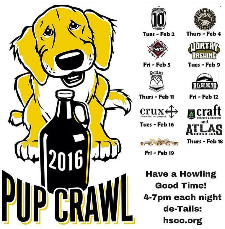 Join us Thursday Feb 11th for the 2016 Pup Crawl 4pm-7pm #craftbeer #oregonbeer #inbend