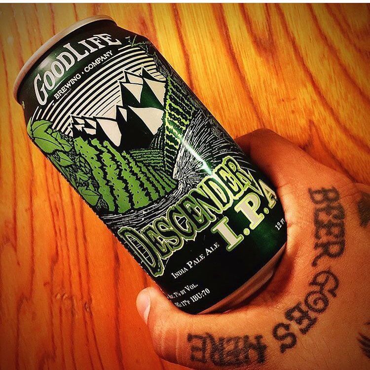 mrgomez08 has us wishing it is already beer:o'clock! Awesome #tattoo! -  GoodLife Brewing Bend Oregon Beer