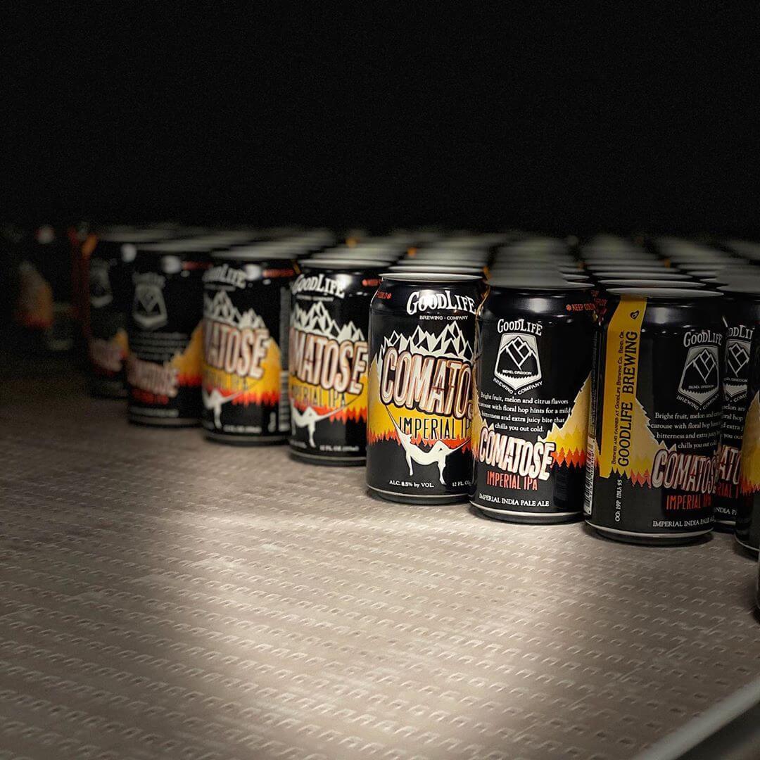 Luckily, we filled these cans earlier this week so we can end the night with a fresh Comatose Imperial IPA tonight! Happy weekend, everyone! #goodlifebrewing
