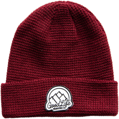 Goodlife-Maroon-Waffle-Knit-Beanie-with-Patch-1